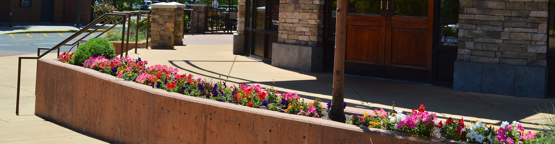 A commercial property in Draper where we recently installed landscaping.